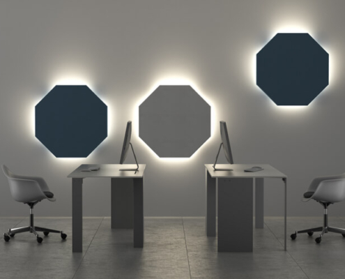 Pannelli fonoassorbenti professionali - LvB OTTAVA a parete con luce