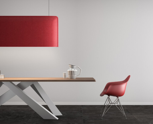 Pannelli fonoassorbenti design professionali - Preludio Notturno a soffitto con illuminazione