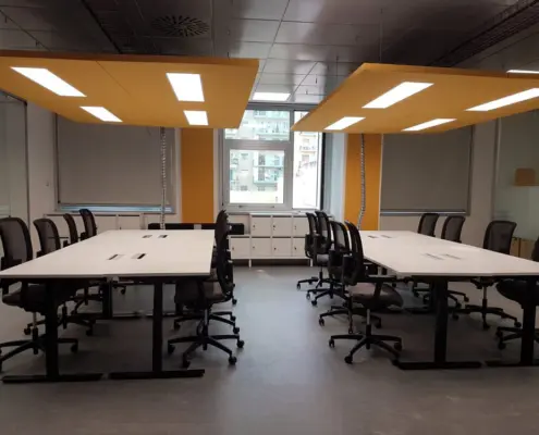 Sede Accenture con pannelli fonoassorbenti