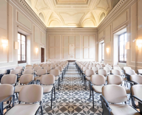 Istituto Salvemini Firenze_pannelli quartetto a parete custom - aula conferenze(5)