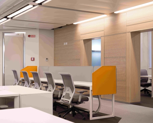 LvB pannelli Quartetto a soffitto e pannelli Operetta da scrivania- custom - Uffici Toscana