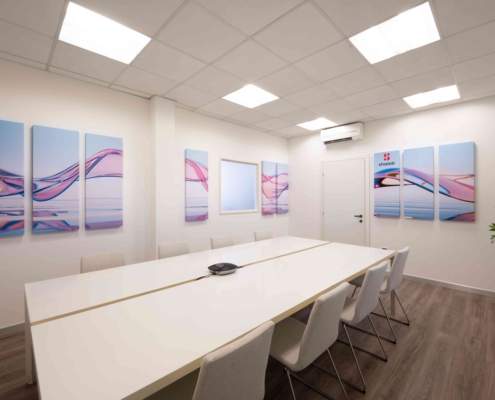 LvB quartetto con stampa a parete - sala riunioni - Shamir Rx Italia S.r.l.