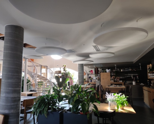 Pannelli Melodia e Quartetto a soffitto - pizzeria - Pizzeria Antica Segheria(1)