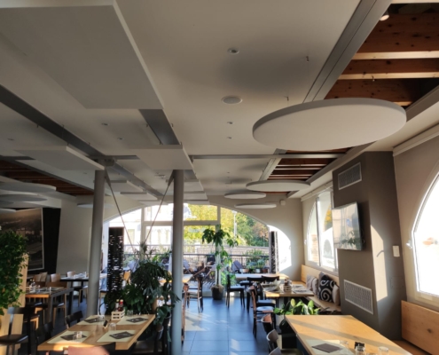 Pannelli Melodia e Quartetto a soffitto - pizzeria - Pizzeria Antica Segheria(2)