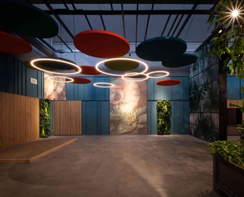 Pannello Melodia a soffitto custom - open space - Leas Agorà(2)