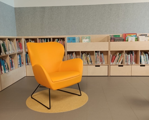 Sottofondo a parete - biblioteca - Biblioteca di Balsega di Pinè(2)